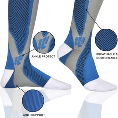 Breathable Thigh Socks 20-30 Mmhg Compression for Men and Women