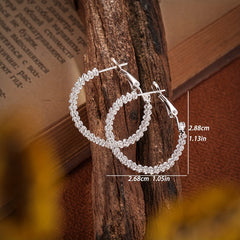 Twisted Hoop Earrings For Women Girls 1Pair