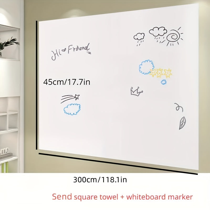 Electrostatic Whiteboard Wall Stickers Removable Doodle Painting Board