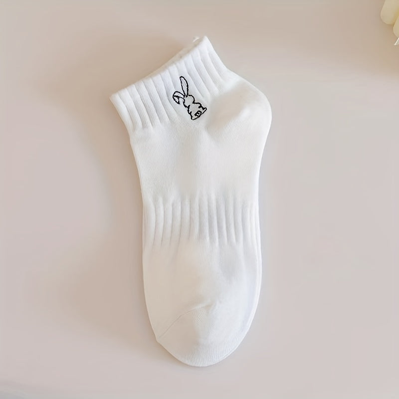 Bunny Pattern Socks - Women's Short Stockings