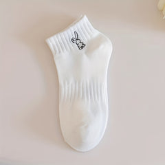 Bunny Pattern Socks - Women's Short Stockings