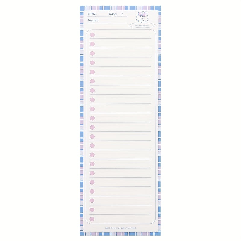 1pc Ins Creative Horizontal Line Grid Memo Plan Book