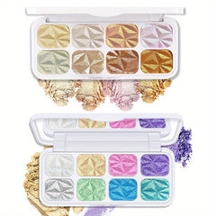 8 Colors Eyeshadow Palette High Gloss Set Gradient Pearly Eye Makeup