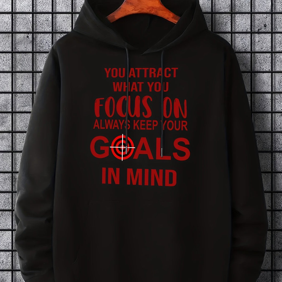 'Keep Your Goals In Mind' Print Hoodie