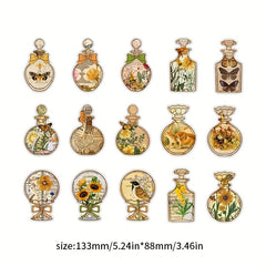 15pcs Retro Style Flower DIY Decoration Material Pack