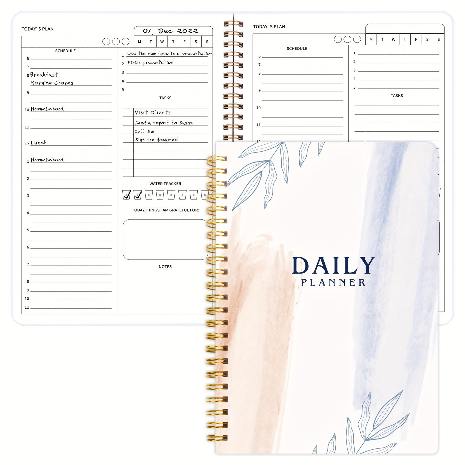 BUBU Daily Planner Undated To Do List Notebook Hourly Planner Schedule