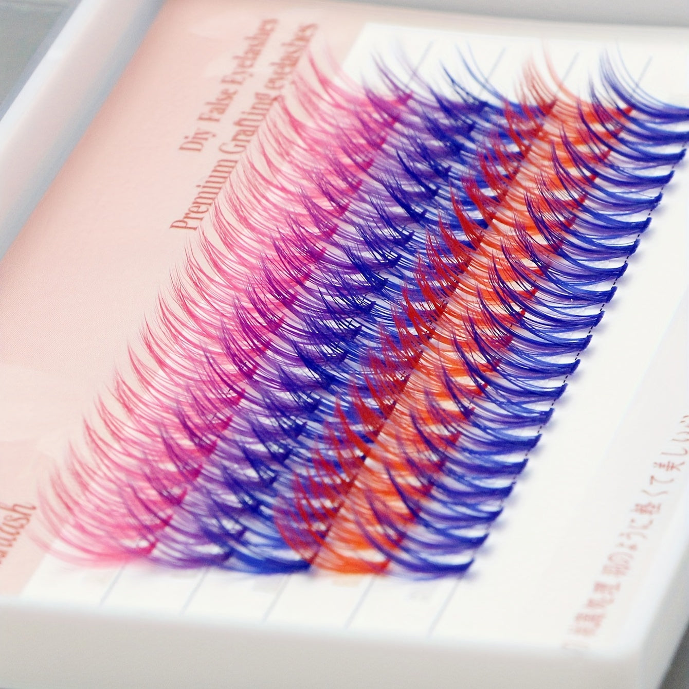Colored Lashes Cluster 12mm False Eyelashes Individual DIY C Curling