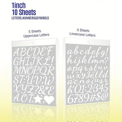 Vinyl Cursive Letters & Numbers Stickers Set 2 DIY Alphabet Decals