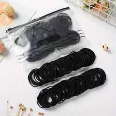 100PCS Thin Head Rope High Elasticity Small Rubber Band Ponytail Hair Tie