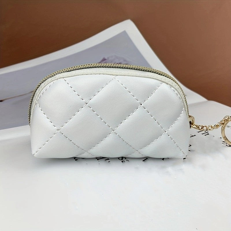 Mini PU Leather Purse Keychain - Small Bag Key Ring