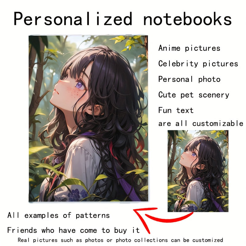 Custom Photo Notebook Soft Cover Journal Celebrity Themed Plain Paper