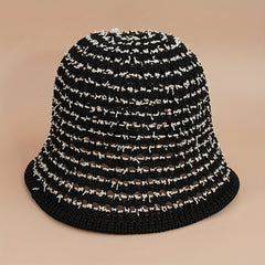 Woolen Plaid Fisherman Hat Autumn Winter All-match Bucket Hat