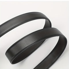 Men's Leather Letter Buckle Belt Automatic Buckle Business Suit Waist Strap