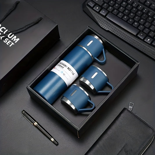 Stainless Steel Vacuum Flask 500ml With 3 Cup Lids