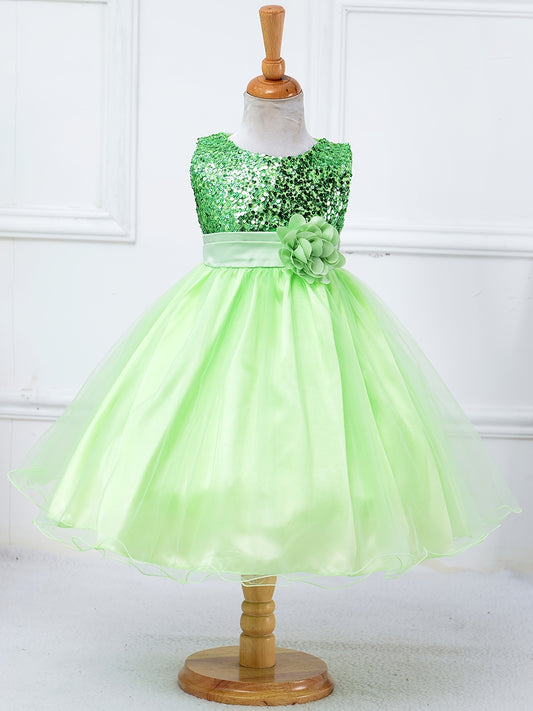 Toddler Girls Sequins Tutu Dress Princess Pageant Wedding