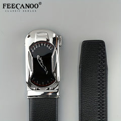 Men's Automatic Buckle Leather Belt Casual Business Belt