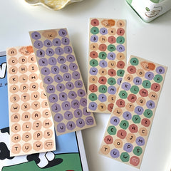 4 Sheets Alphabet Letter Stickers Scrapbooking Journaling Writing Office Sch