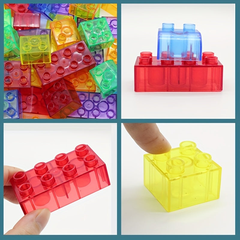 500G Pack Large Particle Building Blocks ABS Material Random Colors DIY