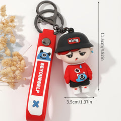 Men's Business Doll Keychain Pendant For Backpack