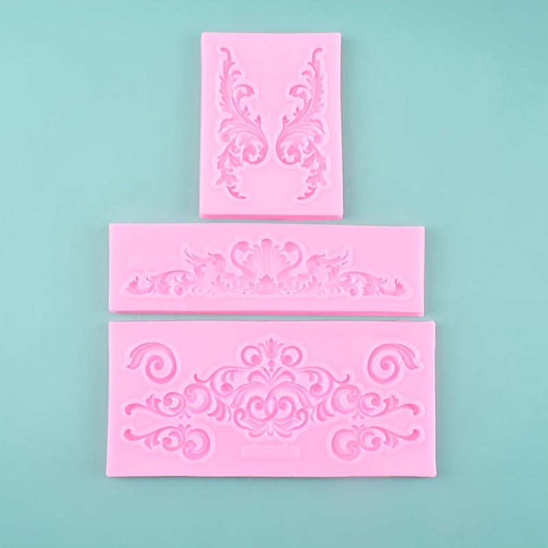 7pcs European Style Embossed Silicone Mold Sets