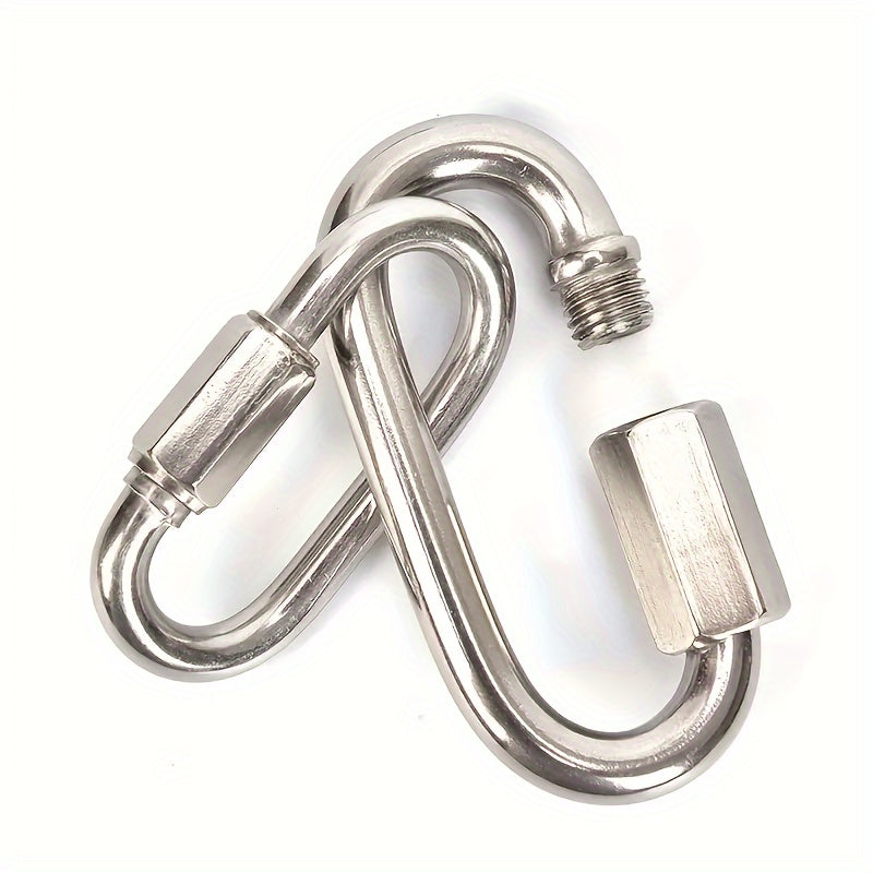 2Pc Stainless Steel Quick Link Carabiners Safety Snap Hook