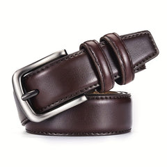 Men's Leather Belt Pin Buckle Casual Jeans Pants Waist Strap High Belt