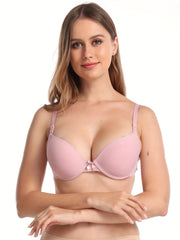 Lace T Shirt Bra Push Up Bow Tie Bra Women's Lingerie