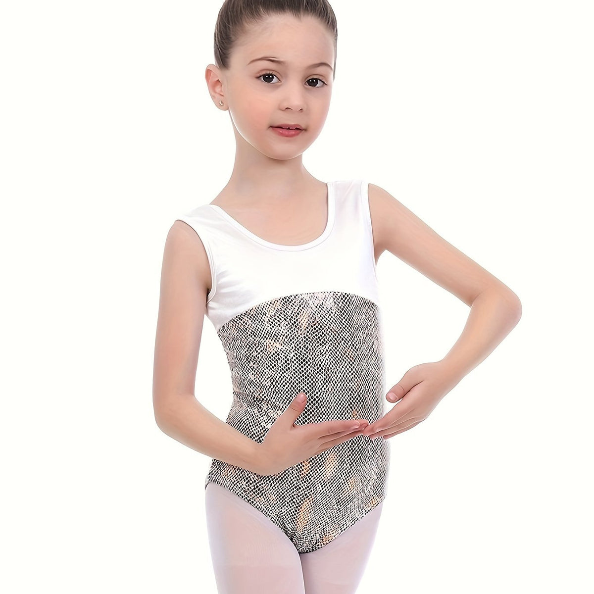 Sleeveless Ballet Leotard Romper for Dance Performance