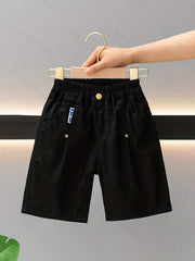 Boy's Cargo Elastic Waist Shorts w/ Pockets