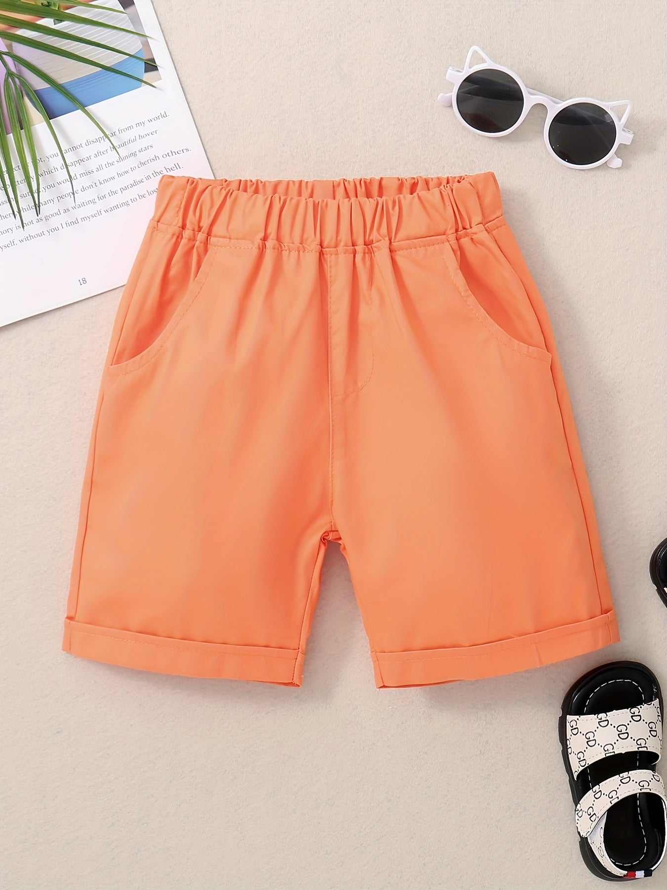 Boys Elastic Waist Shorts for Summer Holiday Party