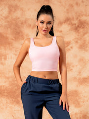 Shockproof Ribbed Yoga Camisole Tops Sports Bra With Breast Pad