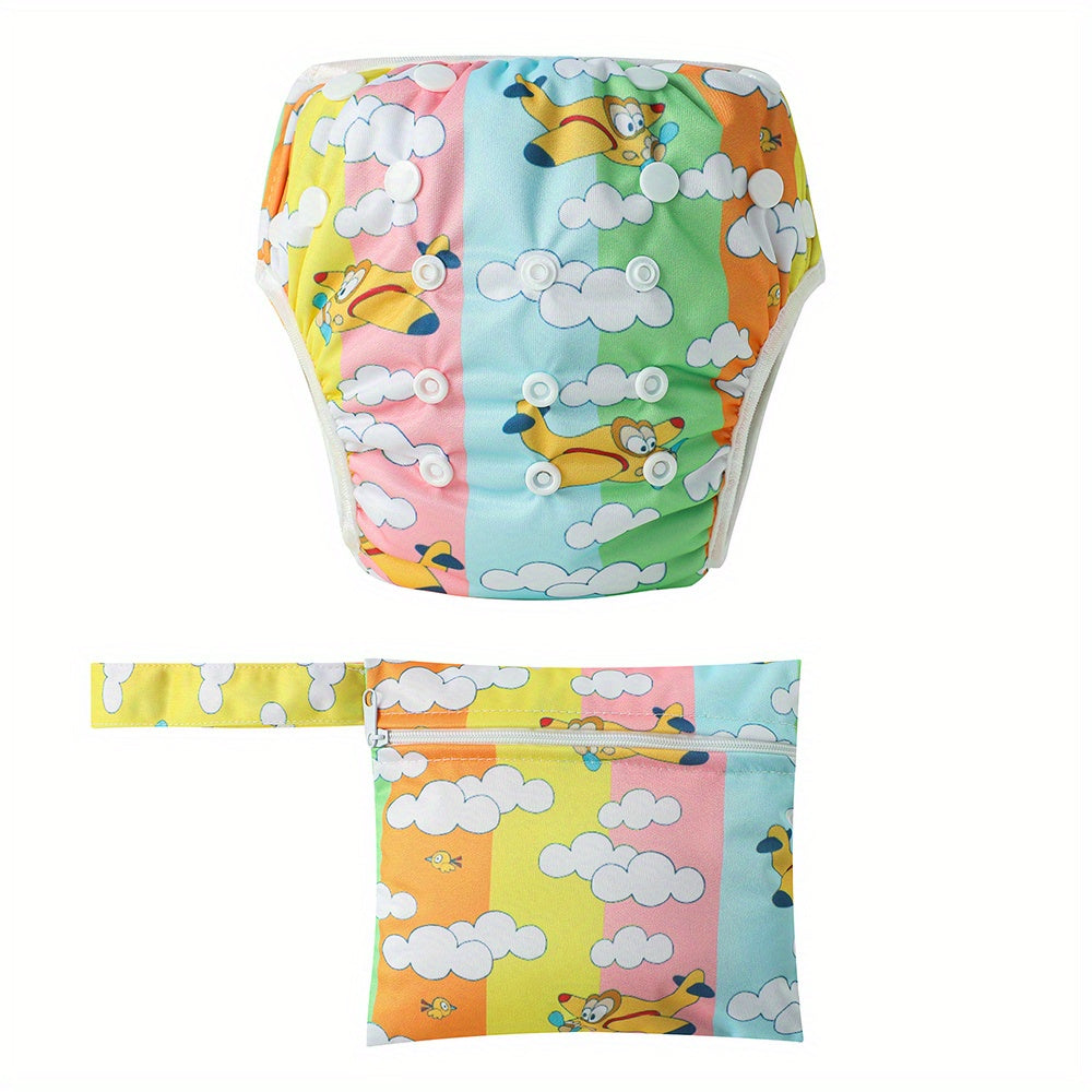 Cute Baby Swim Set: 1pc Swim Diaper & 1pc Diaper Bag