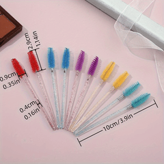 10pcs Eyelash Brush Spoolies Mascara Brush Applicator For Makeup