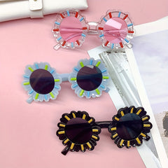 Vintage Flower Frame Sunglasses UV Protection Girls Accessories