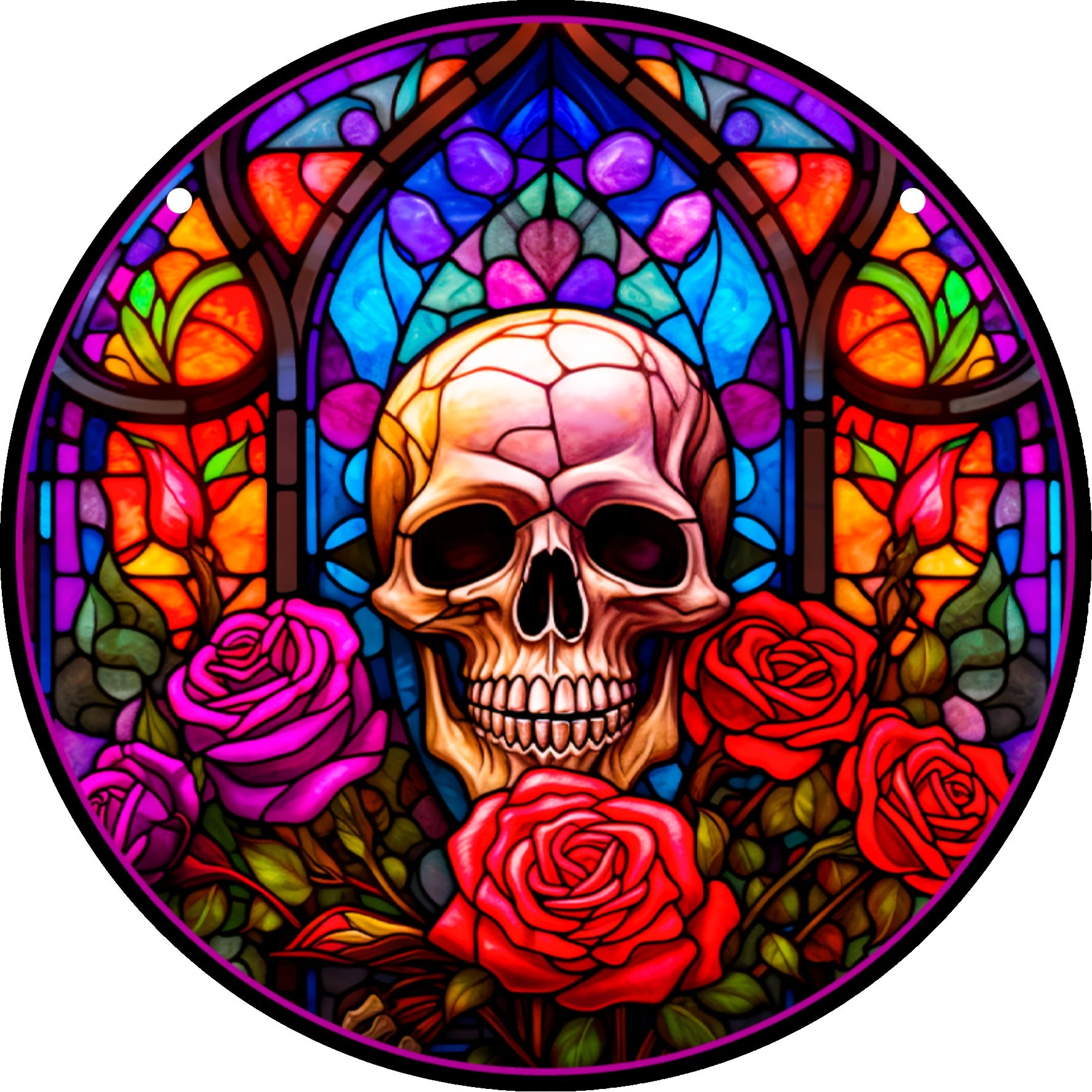 Skull Suncatcher Halloween Decor