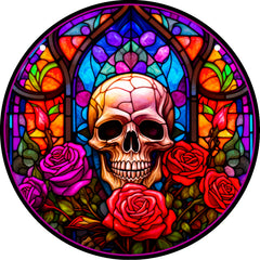 Skull Suncatcher Halloween Decor