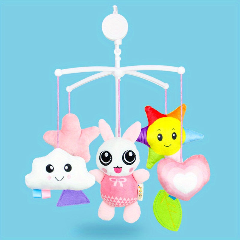 Baby Arrival Bed Bell Toy Animal Style with 360&deg; Rotating Music Box
