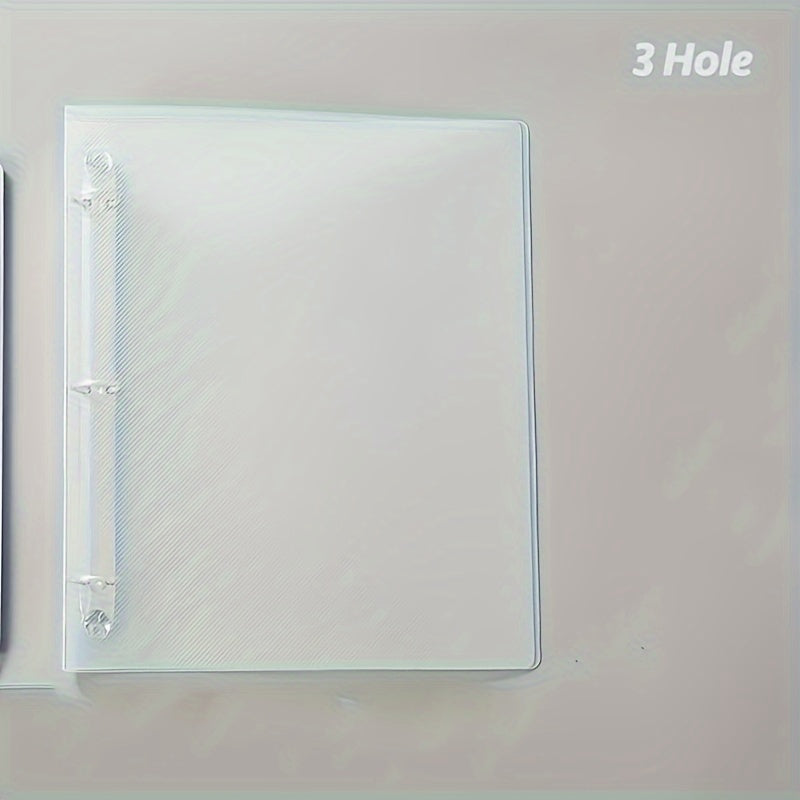 A4 Transparent Plastic Binder Punch Folder for Office Files Storage