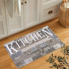 Vintage Kitchen Mat Wooden Striped Print Carpet Polyester Rug