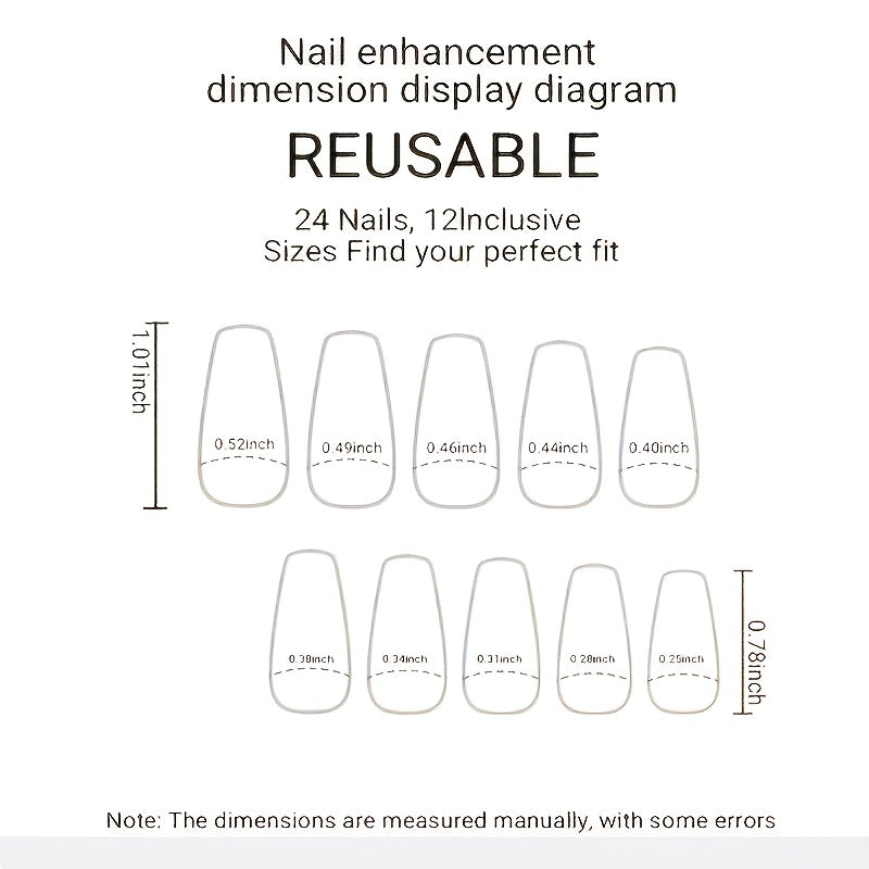 24 pcs Santa Claus Snow False Nails Short Press On Nails for Women Girls Teens