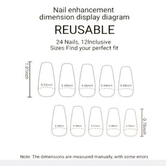 24 pcs Santa Claus Snow False Nails Short Press On Nails for Women Girls Teens