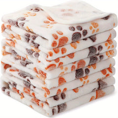 Warm & Soft Pet Blanket with Paw Print - for Dogs, Cats, Guinea Pigs