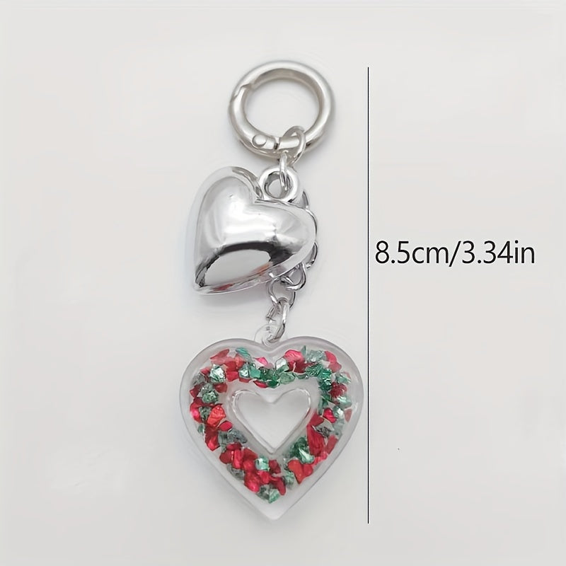 Butterfly Heart Keychain Acrylic Animal Key Ring Women Christmas Gift