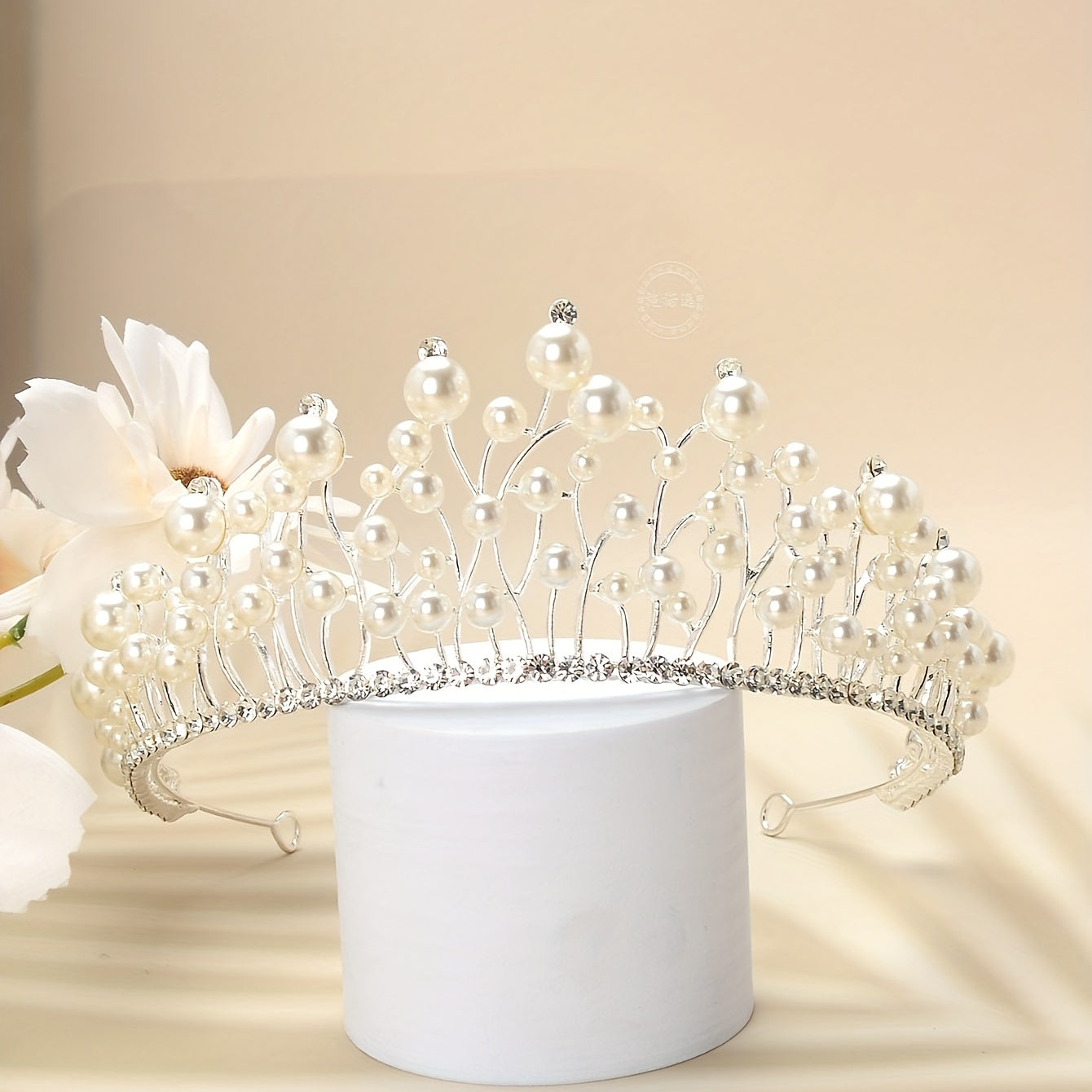 Faux Pearl Rhinestone Tiaras And Crowns Headband Crown Rhinestone Wedding Bridal