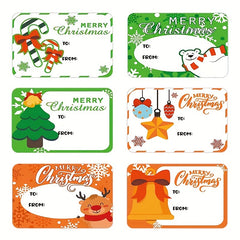 250 Sheets Roll Stickers Christmas Decoration Gift Series Self-adhesive