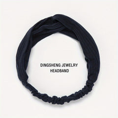 Solid Twist Knotted Boho Headband Stretchy Hair Bands For Girls Women