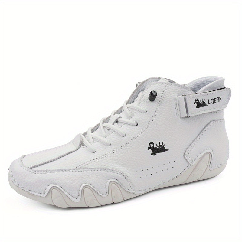 Solid Lace Up Casual Sneakers Thick Sole Shoes