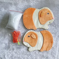 Adult DIY Sewing Kit Forest Animals Flannel Material