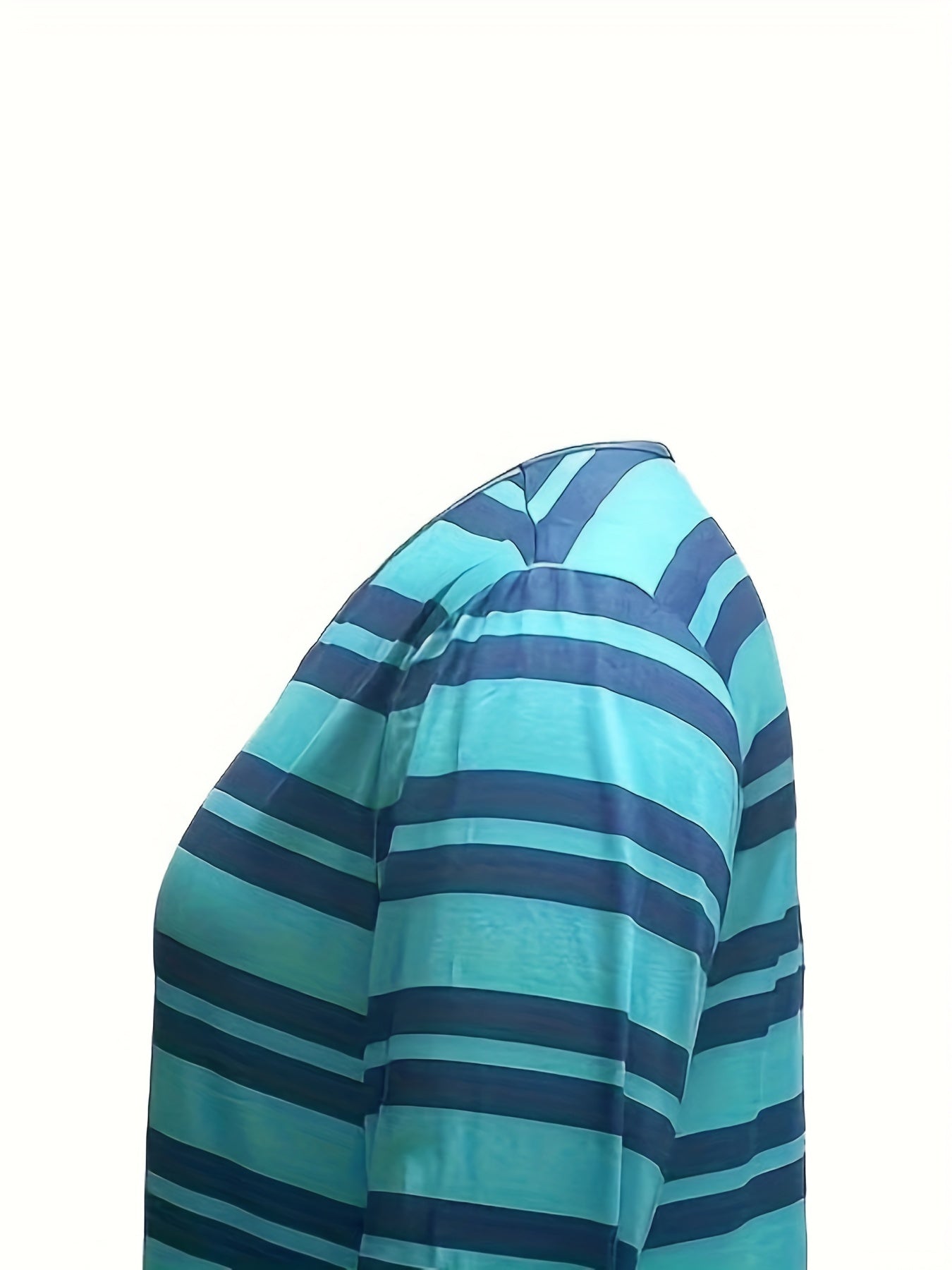  Striped Long Sleeve Lounge Dress