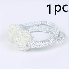 8pcs Magnetic Curtain Straps with Artificial Pearls for Home Decoration